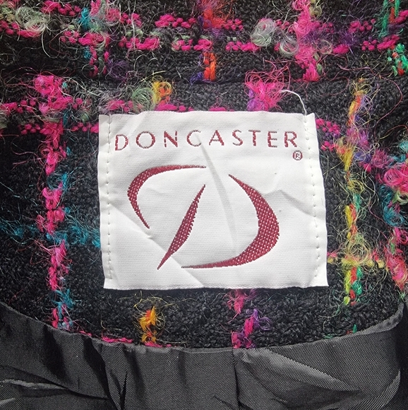 Vintage 90s Vibrant Checkered Multi-Coloured Lined Blazer Jacket - Picture 8 of 12